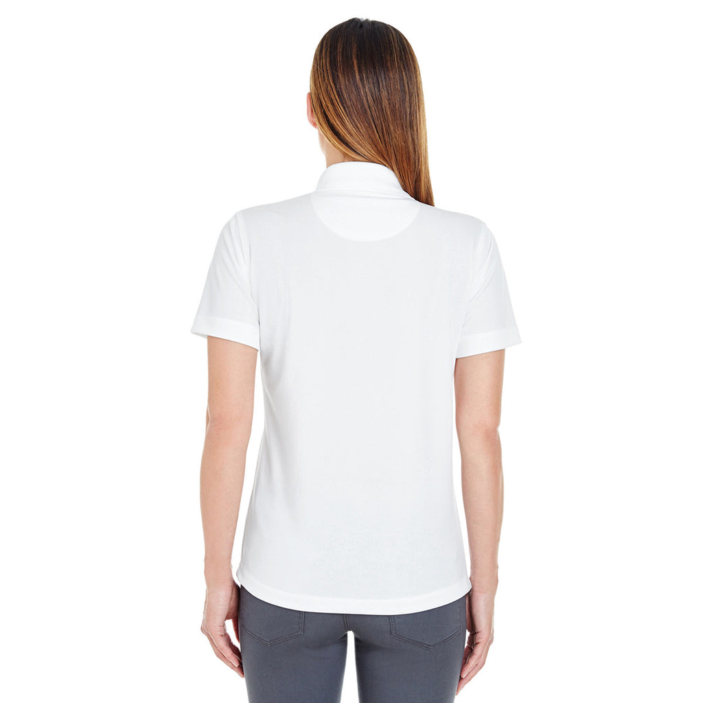 UltraClub Women's White Cool & Dry Stain-Release Performance Polo