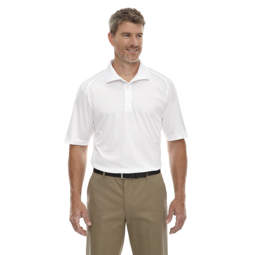Extreme Men's White Tall Eperformance Shield Snag Protection Short-Sleeve Polo