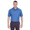 UltraClub Men's French Blue Whisper Pique Polo