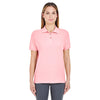 UltraClub Women's Pink Whisper Pique Polo