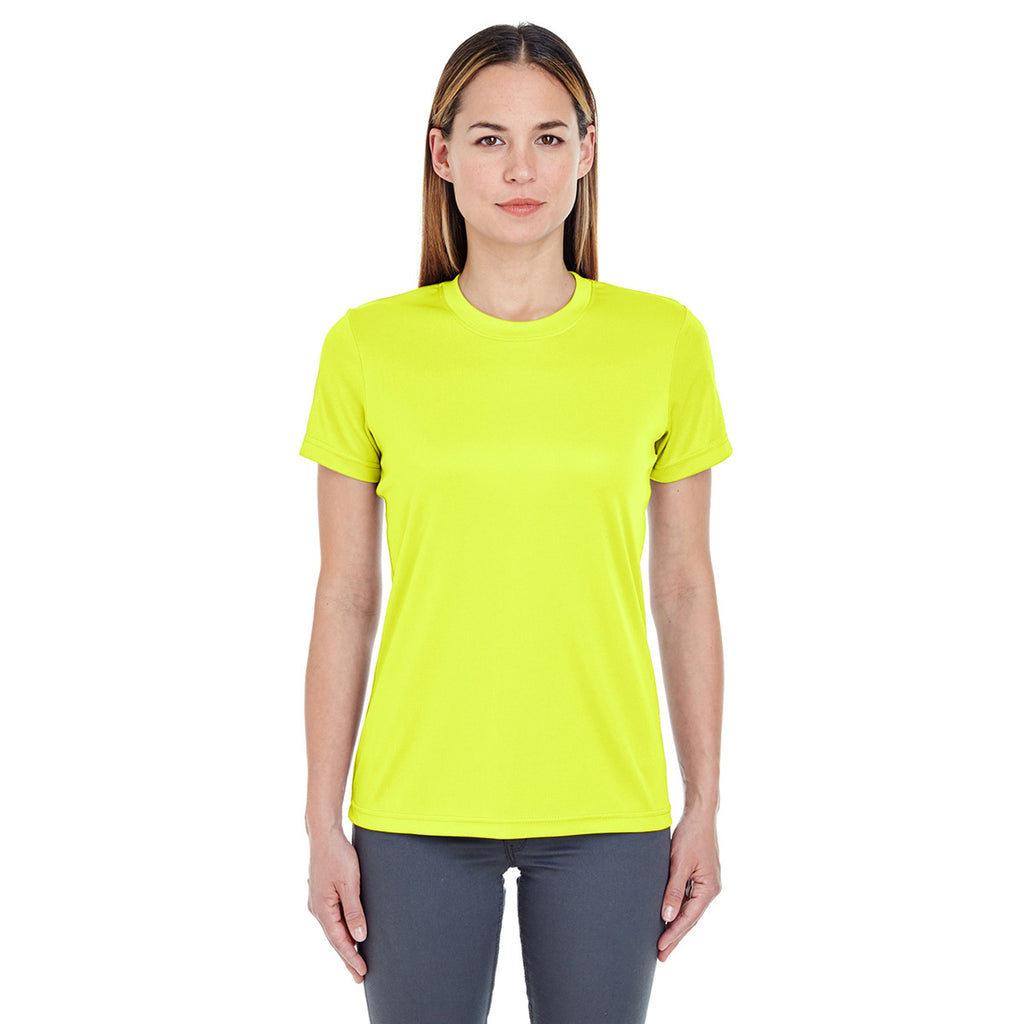 UltraClub Women's Bright Yellow Cool & Dry Basic Performance T-Shirt
