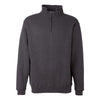 J. America Men's Charcoal Heather Heavyweight Quarter-Zip Fleece Sweatshirt