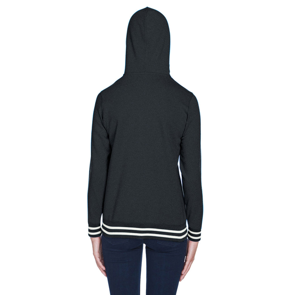 J. America Women's Black Relay Hooded Pullover Sweatshirt