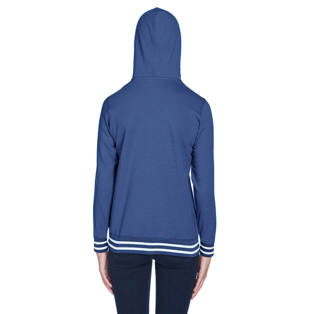 J. America Women's Navy Relay Hooded Pullover Sweatshirt
