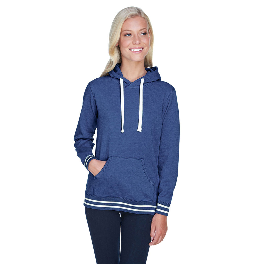 J. America Women's Navy Relay Hooded Pullover Sweatshirt