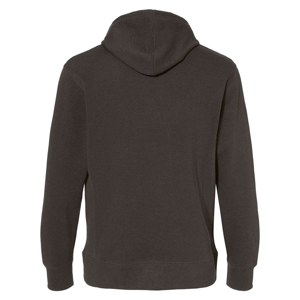 J. America Men's Black Ripple Fleece Hooded Sweatshirt