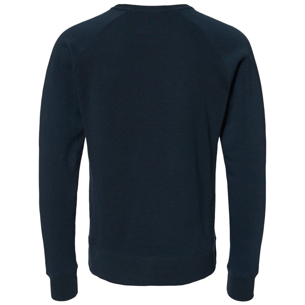 J. America Men's Navy Ripple Fleece Raglan Crewneck Sweatshirt