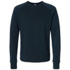 J. America Men's Navy Ripple Fleece Raglan Crewneck Sweatshirt