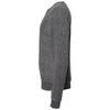 J. America Women's Charcoal Heather Flip Side Fleece Crewneck Pullover