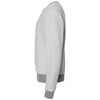 J. America Women's Grey Heather Flip Side Fleece Crewneck Pullover
