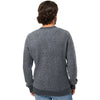 J. America Men's Charcoal Speck Aspen Fleece Crewneck Sweatshirt