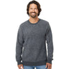 J. America Men's Charcoal Speck Aspen Fleece Crewneck Sweatshirt
