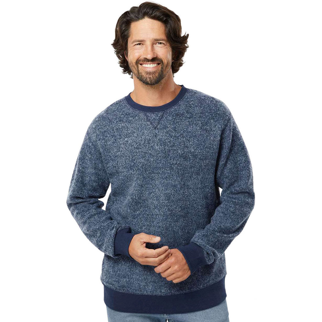 J. America Men's Navy Speak Aspen Fleece Crewneck Sweatshirt