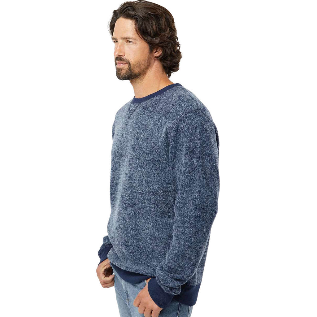 J. America Men's Navy Speak Aspen Fleece Crewneck Sweatshirt