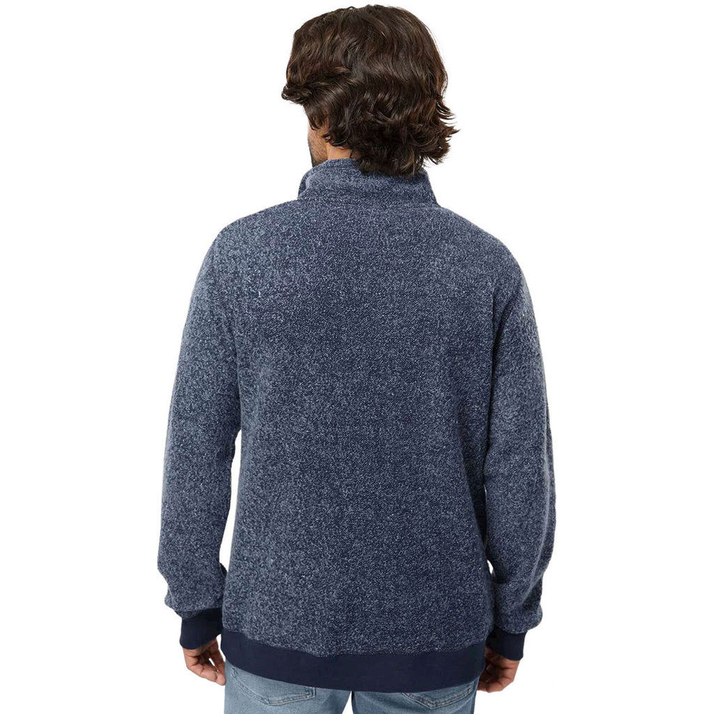 J. America Men's Navy Speak Aspen Fleece Quarter Zip