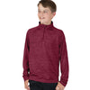 Charles River Youth Maroon Space Dye Performance Pullover