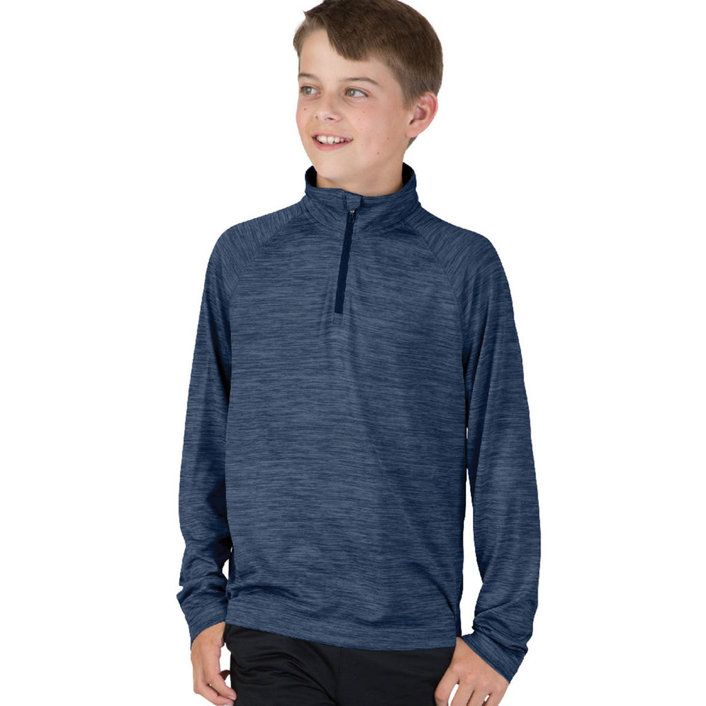 Charles River Youth Navy Space Dye Performance Pullover