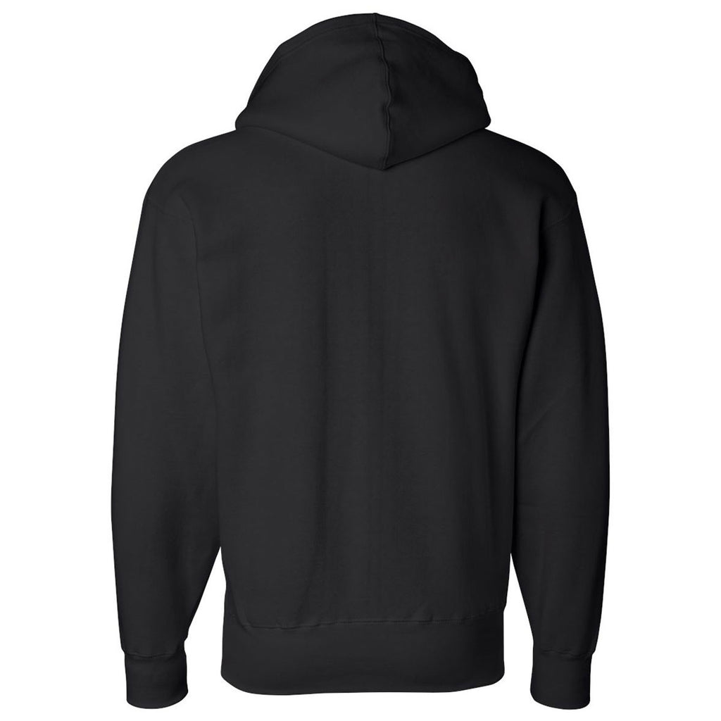 J. America Men's Black Premium Full-Zip Hooded Sweatshirt