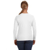 Anvil Women's White Lightweight Long-Sleeve T-Shirt