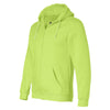 Bayside Men's Lime Green USA-Made Full Zip Hooded Sweatshirt