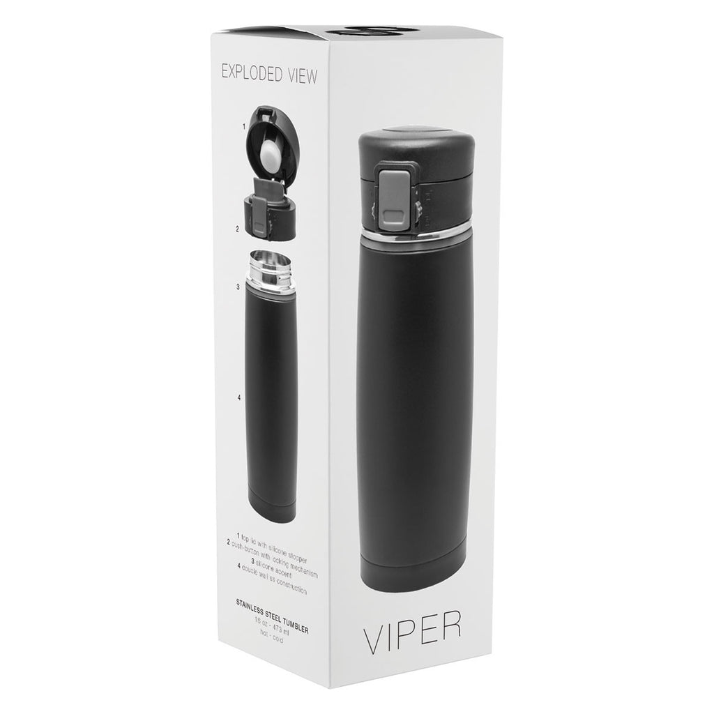 ETS Black/Storm Grey Viper Stainless Steel Tumbler 16 oz