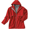 Charles River Men's Red/Grey New Englander Rain Jacket
