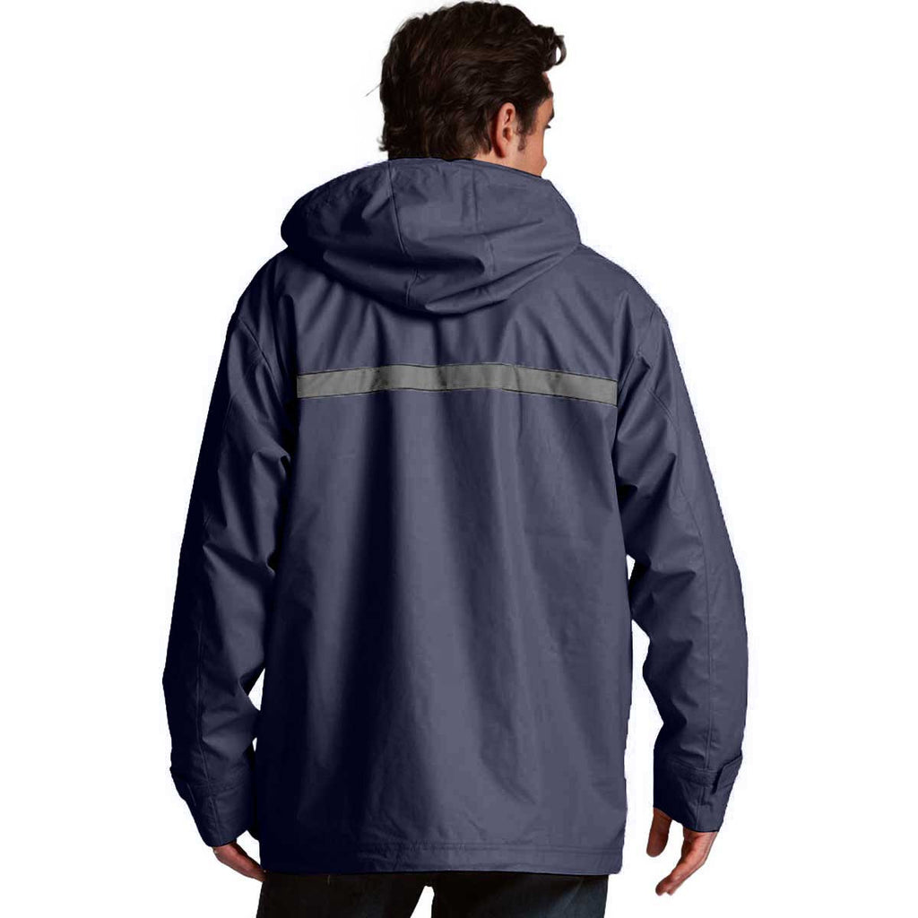 Charles River Men's True Navy/Grey New Englander Rain Jacket