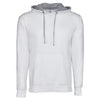 Next Level Unisex White/Heather Gray French Terry Pullover Hoodie