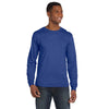 Anvil Men's Heather Blue Lightweight Long-Sleeve T-Shirt