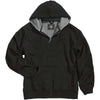 Charles River Men's Black Tradesman Thermal Full Zip Sweatshirt