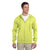 Jerzees Men's Safety Green 8 Oz. Nublend Fleece Full-Zip Hood