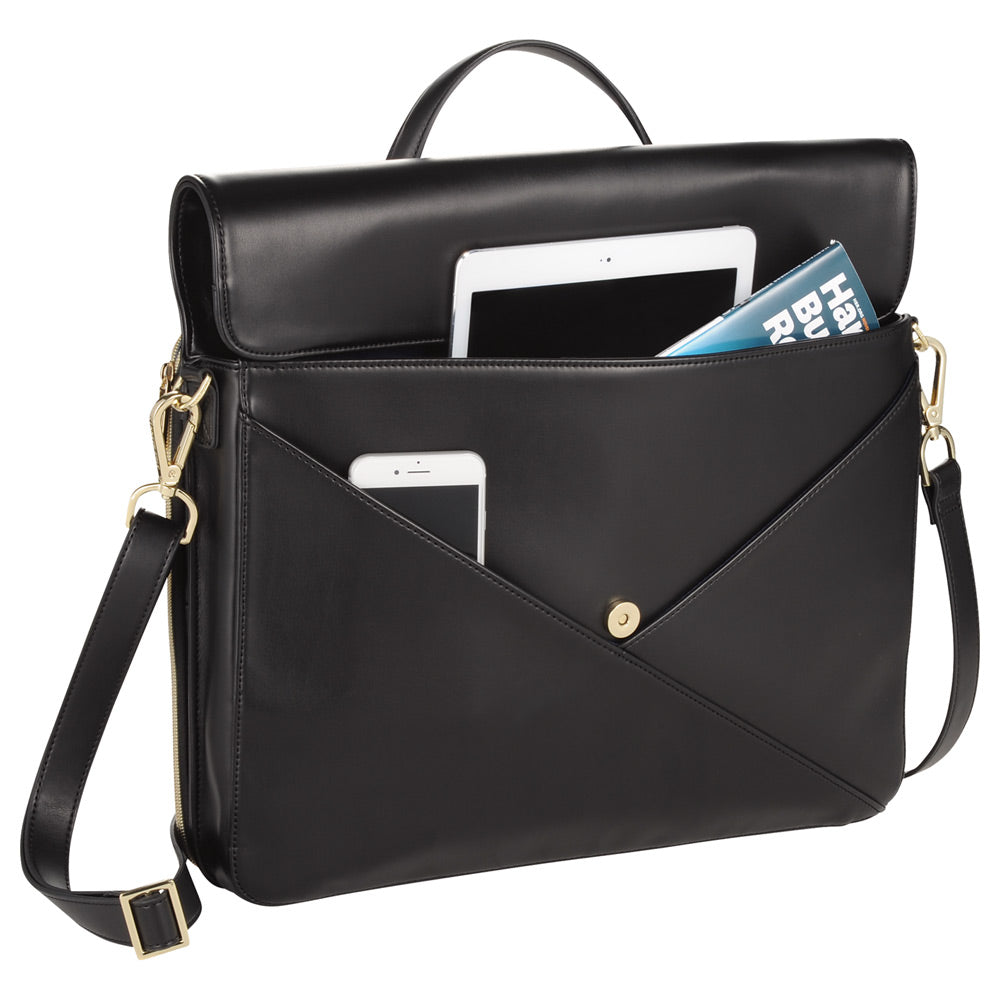 Kenneth Cole Black 15" Cross Body Computer Tote
