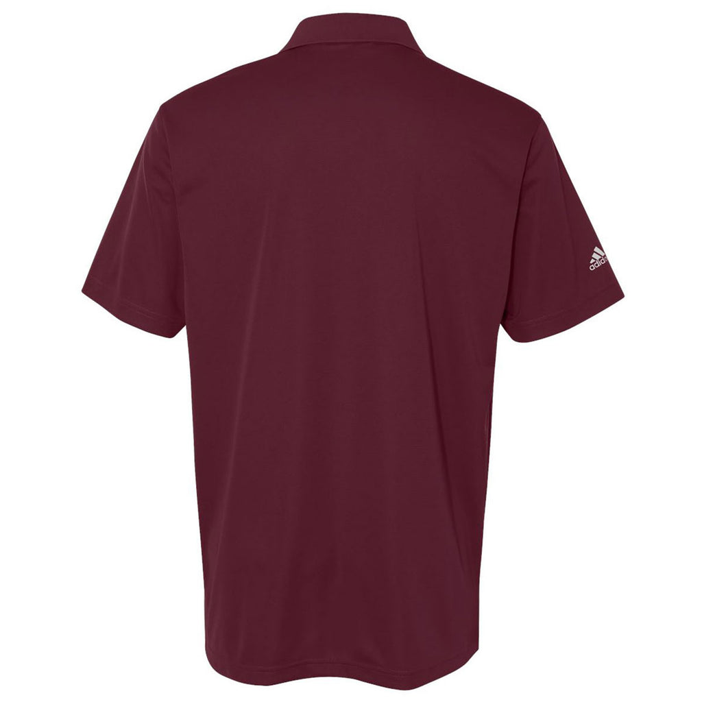 adidas Golf Men's Collegiate Burgundy/White Climalite Basic Sport Shirt
