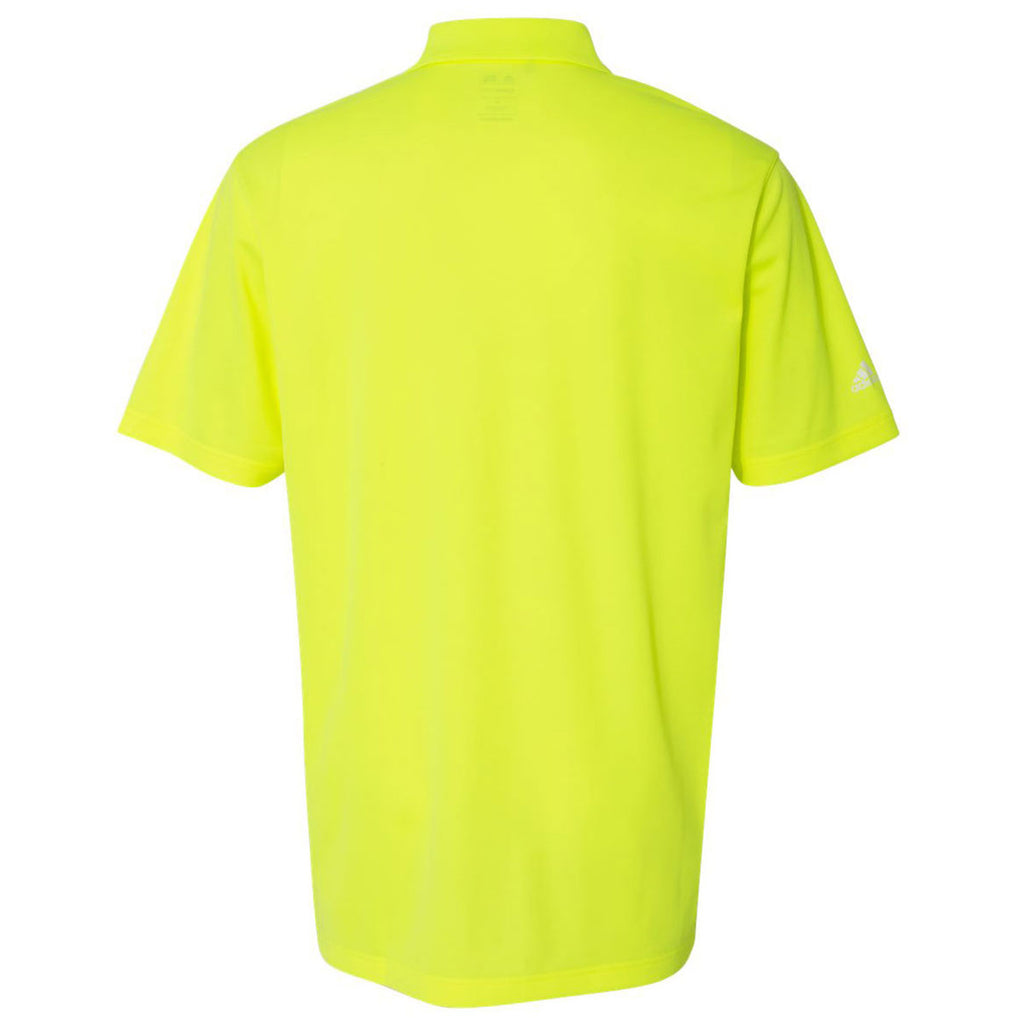 adidas Golf Men's Solar Yellow/White Climalite Basic Sport Shirt