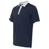adidas Golf Men's Navy/Stone/White Climacool Performance Colorblock Sport Shirt