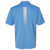 adidas Golf Men's Lucky Blue Gradient 3-Stripes Sport Shirt