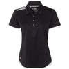adidas Golf Women's Black/White/Mid Grey Climacool 3-Stripes Shoulder Sport Shirt