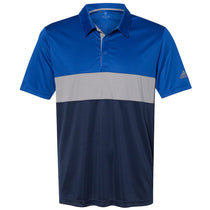 adidas Men's Collegiate Royal/Grey Three/Collegiate Navy Merch Block Sport Polo