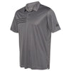 adidas Men's Grey Five/Black 3 Stripe Chest Polo