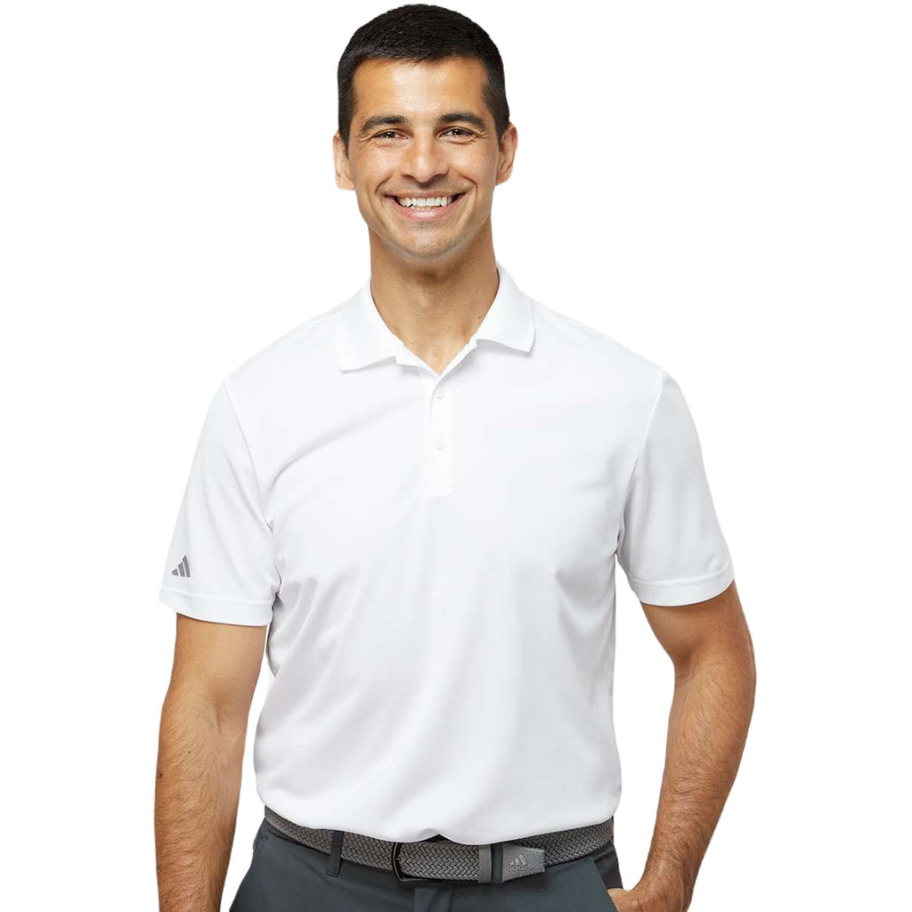 Adidas Men's White Basic Sport Polo