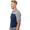 Adidas Men's Collegiate Navy/Grey Two/Grey Five Melange Ultimate Colorblocked Polo