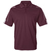 adidas Golf Men's Collegiate Burgundy/White Climalite 3-Stripes Cuff Sport Shirt