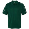 adidas Golf Men's Collegiate Green/White Climalite 3-Stripes Cuff Sport Shirt