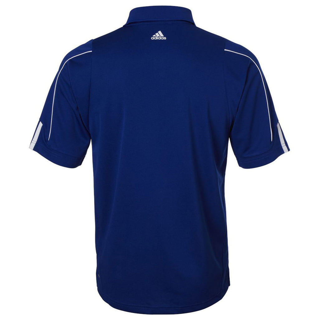 adidas Golf Men's Collegiate Royal/White Climalite 3-Stripes Cuff Sport Shirt