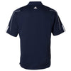 adidas Golf Men's Navy/White Climalite 3-Stripes Cuff Sport Shirt