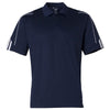 adidas Golf Men's Navy/White Climalite 3-Stripes Cuff Sport Shirt