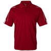adidas Golf Men's Power Red/White Climalite 3-Stripes Cuff Sport Shirt