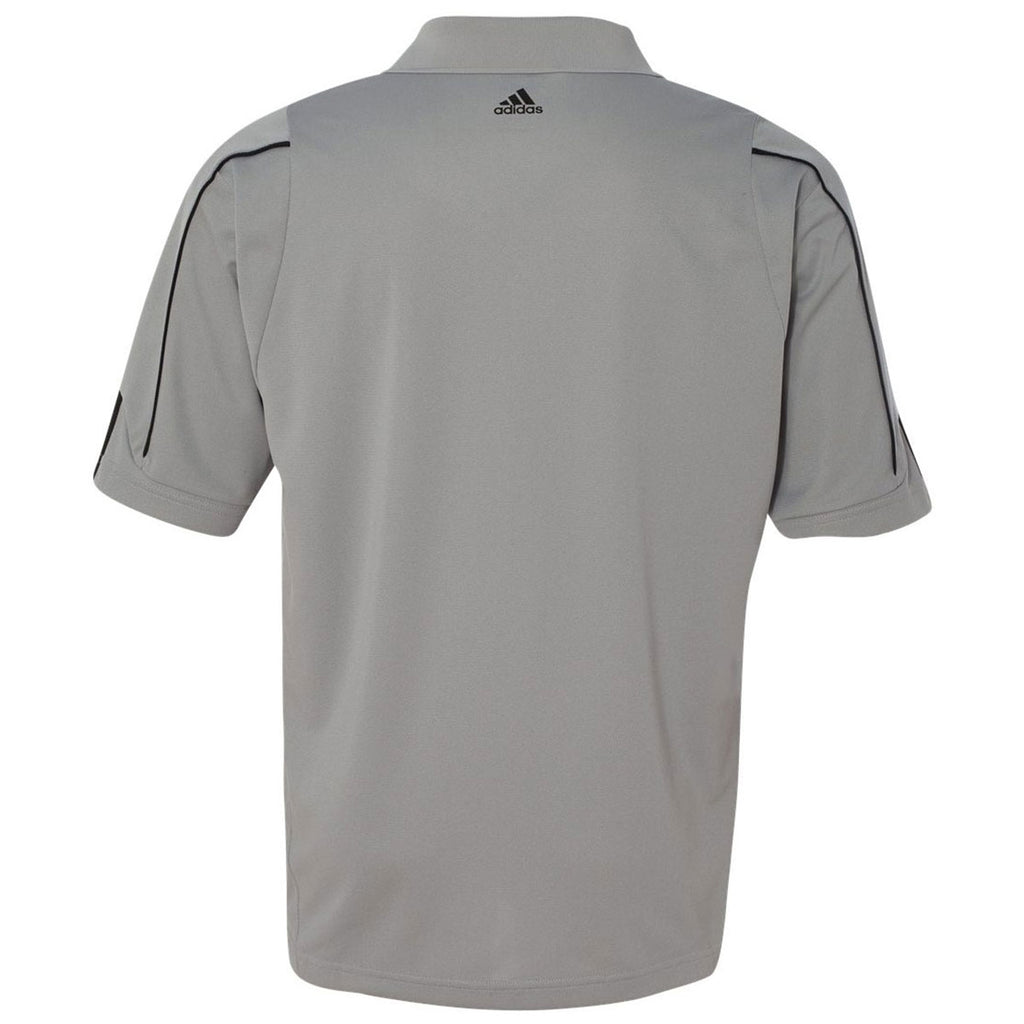 adidas Golf Men's Zone/Black Climalite 3-Stripes Cuff Sport Shirt