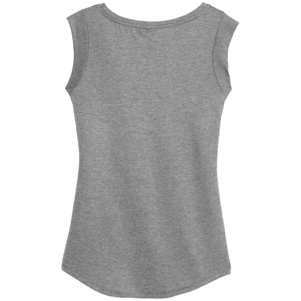 Alternative Apparel Women's Heather Grey Cap Sleeve Satin Jersey Crew T-Shirt
