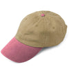 Adams Men's Khaki/Coral 6-Panel Low-Profile Washed Pigment-Dyed Cap